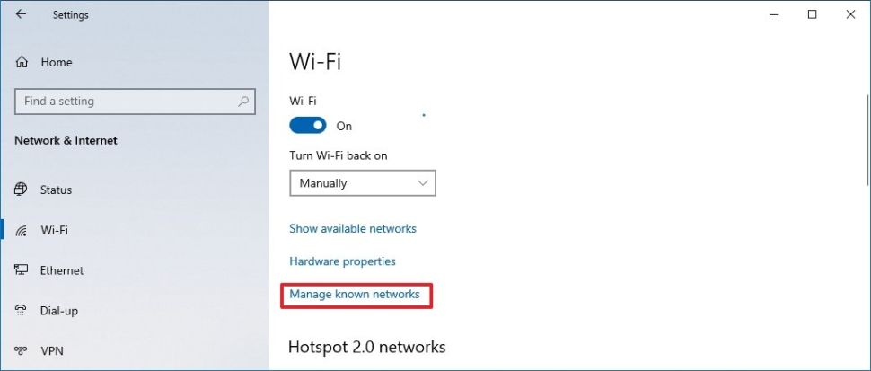 نحوه اتصال به شبکه وای فای در ویندوز 10: تنظیمات «Network & Security»